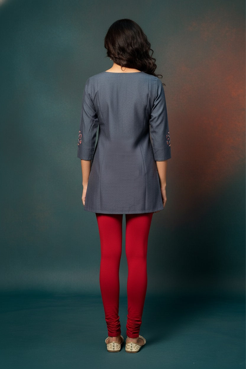 Modern Ethnic Embroidered Short Kurti