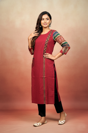 Elegant  Mirror and Hand Work Embroidery  Long Kurti
