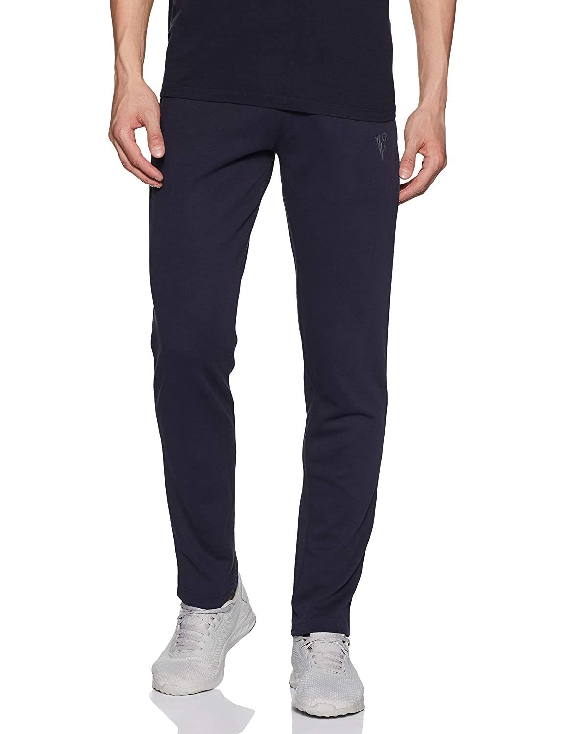 Van Heusen Men's Regular Fit Mid Rise Athleisure Smart Tech Trackpants - Easy Stain Release, Anti Stat, Ultra Soft