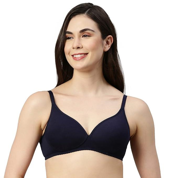 Enamor  Perfect Coverage Cotton Plus Size T-Shirt Bra for Women- Padded and Wirefree
