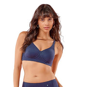 Enamor Women Cotton Innovations Bamboo Bliss,Plunge,Super Soft,Everyday T-Shirt Bra-Naturally Absorbent & Antimicrobial,Padded,Wirefree,High Coverage