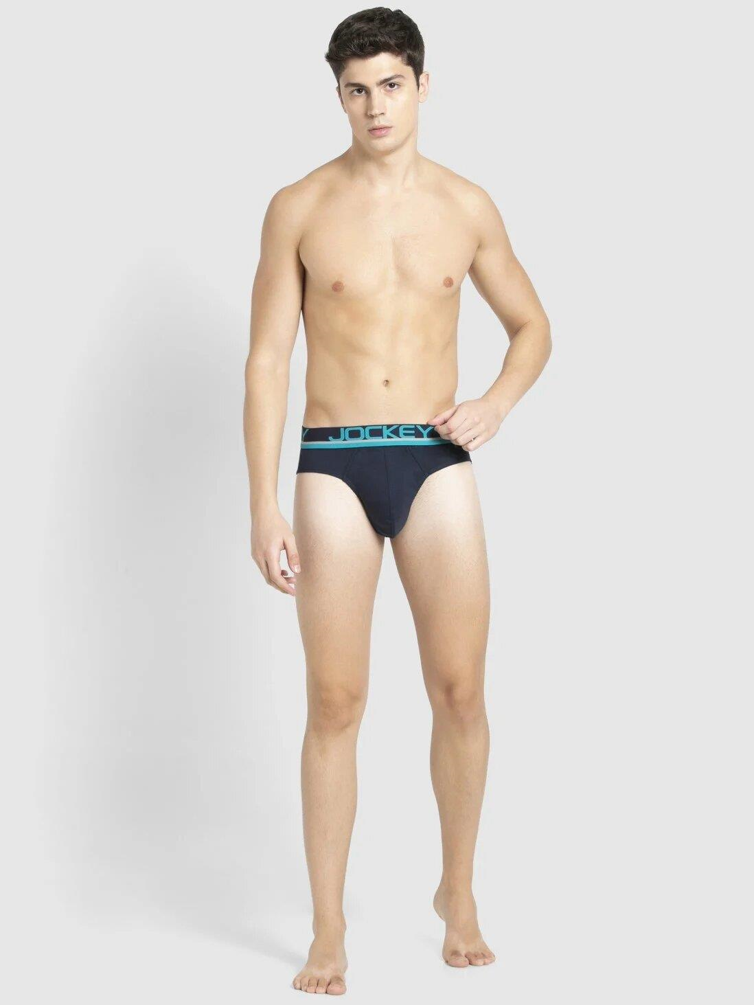 Jockey FP02 Men's Super Combed Cotton Rib Solid Brief with Ultrasoft Waistband