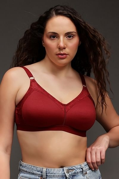 Clovia Cotton Spandex Solid Non-Padded Full Cup Wire Free Spacer Cup Bra