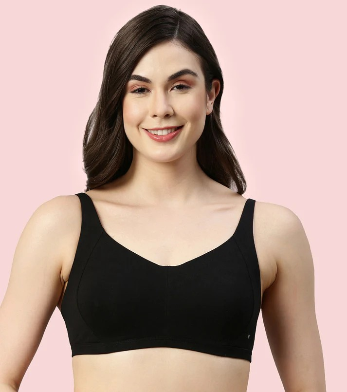 Enamor Women's Everyday Cotton Minimizer Bra - Non-Wired, Padded, Full Coverage, Intellifresh and Antimicrobial