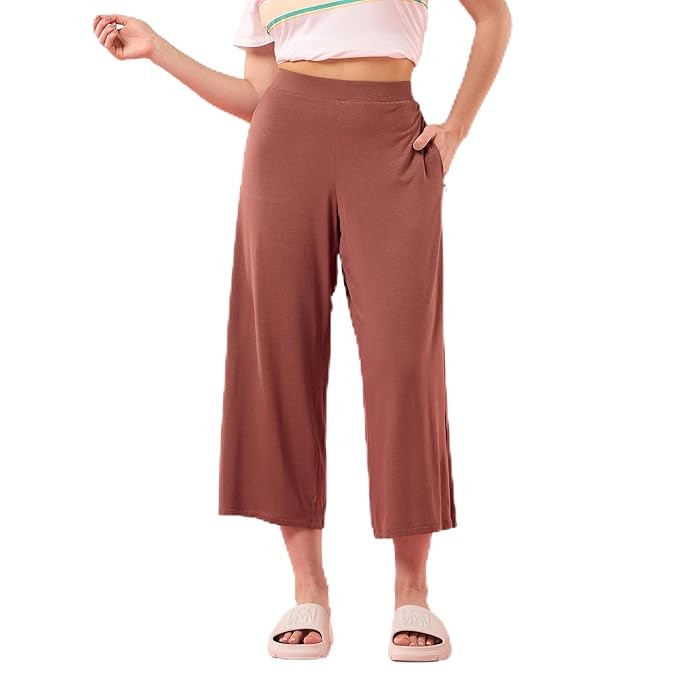 ENAMORE LADIES CAPRI VISCOSE STRETCH JERSEY ZIPPER POCKET CAPRI