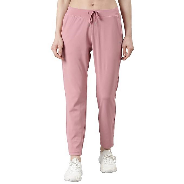 Enamor Mid Rise 7/8th Length Drawstring Closure Travel Pants for Women - Relaxed Fit, Quick Dry, Antimicrobial