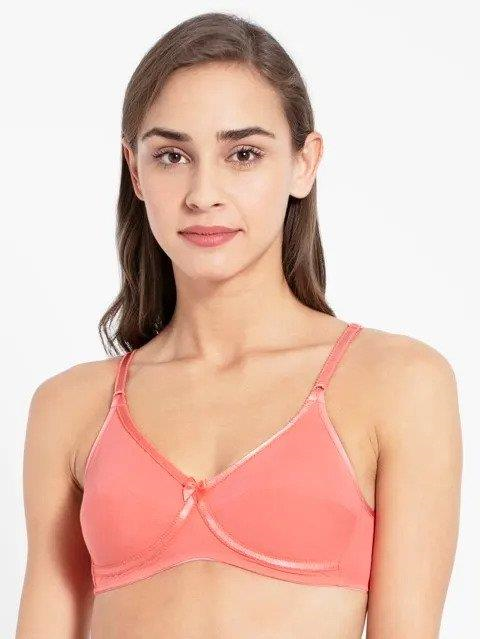 Jockey  Women's Wirefree Non Padded Super Combed Cotton Elastane Stretch Medium Coverage Cross Over Everyday Bra with Adjustable Straps