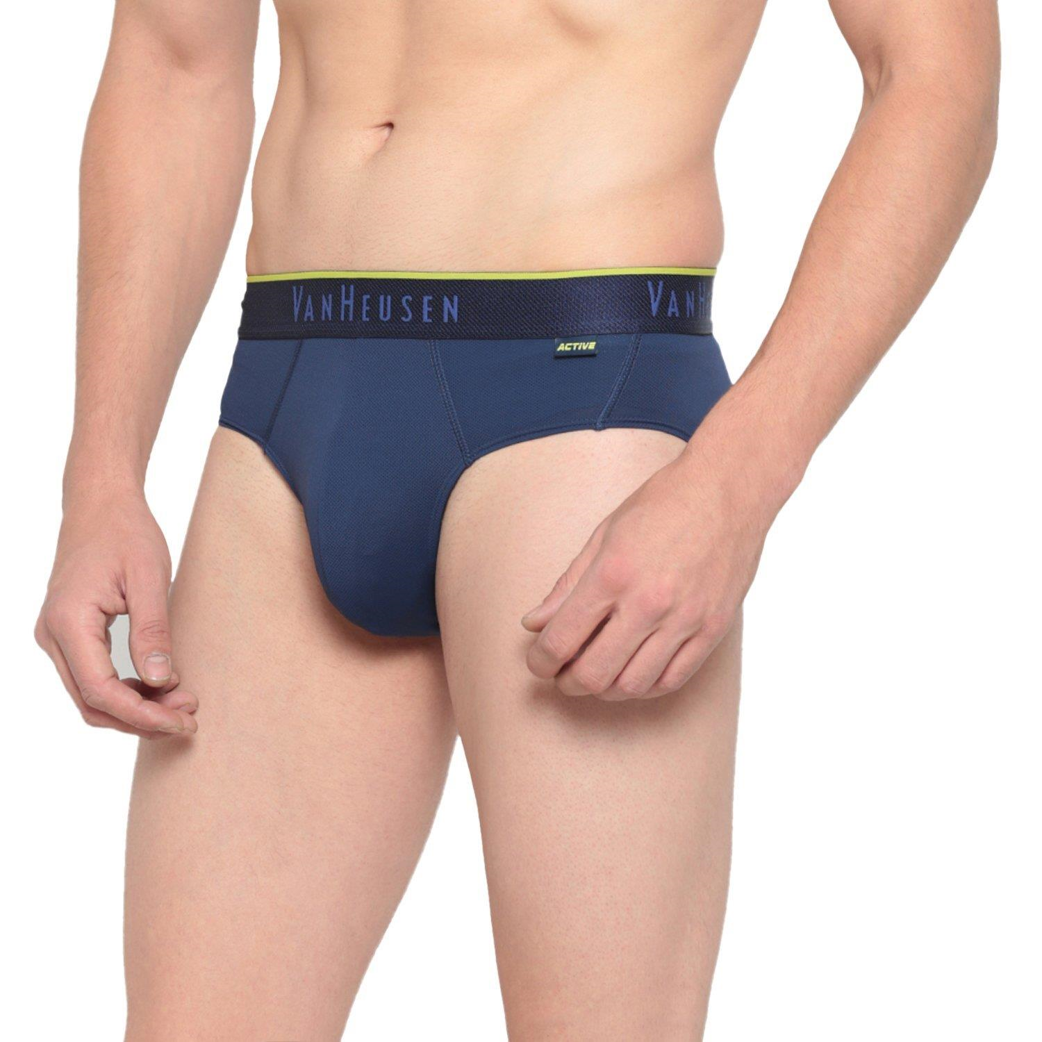 Van Heusen Men Briefs - Nylon Spandex - Swift Dry, Elasticized Waistband, Label Free