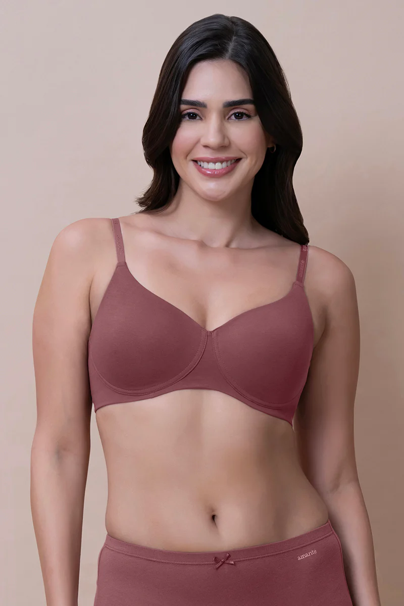 Amante  Breathable Easy Padded Wired Cotton Bra