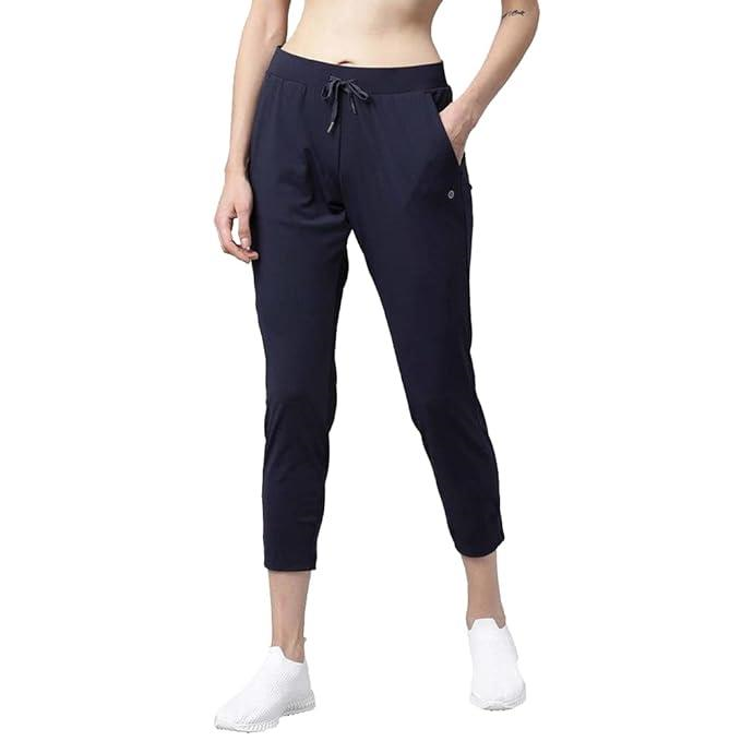 Enamor Mid Rise 7/8th Length Drawstring Closure Travel Pants for Women - Relaxed Fit, Quick Dry, Antimicrobial