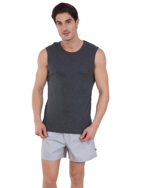 Jockey Men's Super Combed Cotton Rib Solid Slim Fit Round Neck Muscle Vest