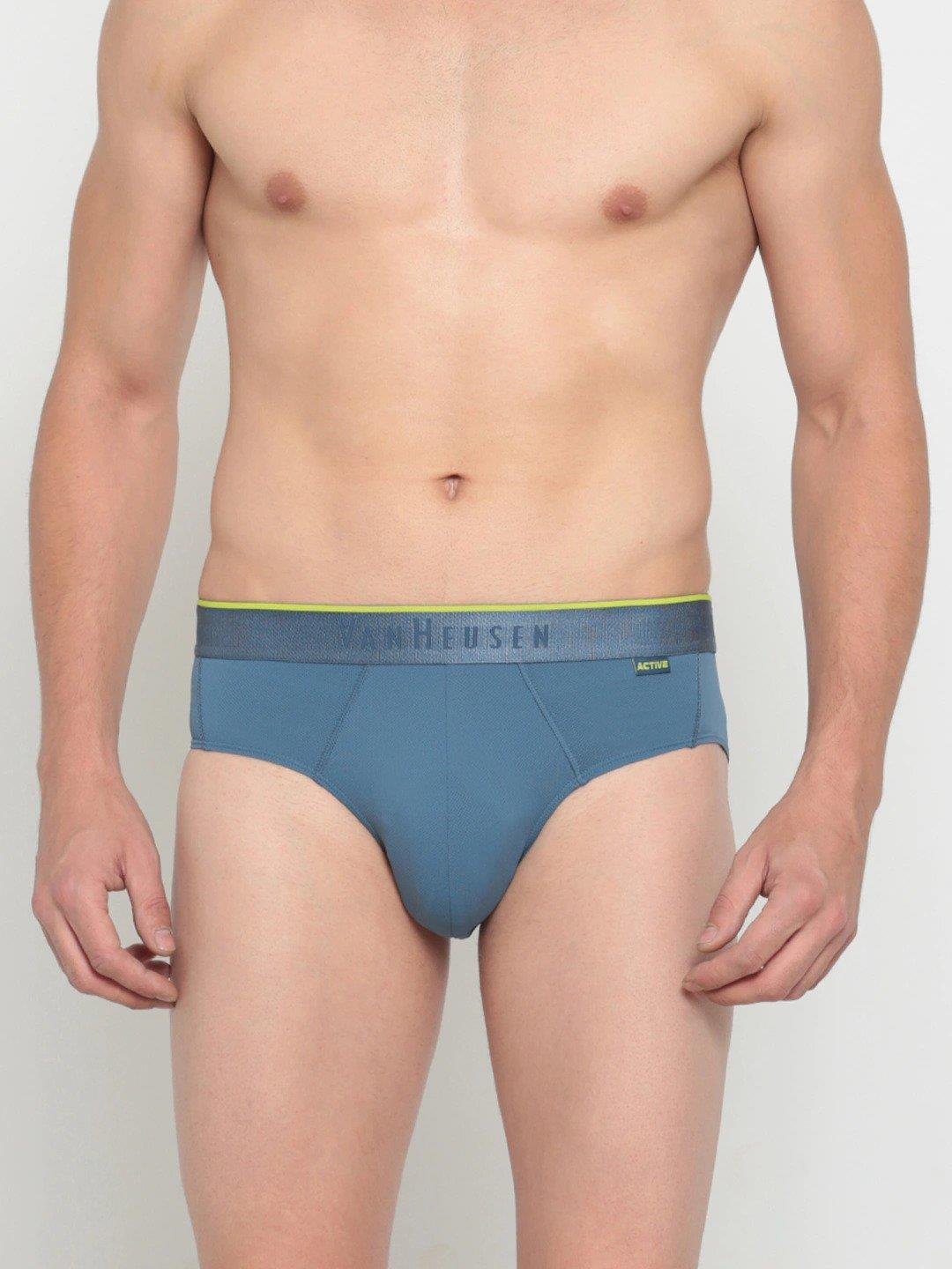 Van Heusen Men Briefs - Nylon Spandex - Swift Dry, Elasticized Waistband, Label Free