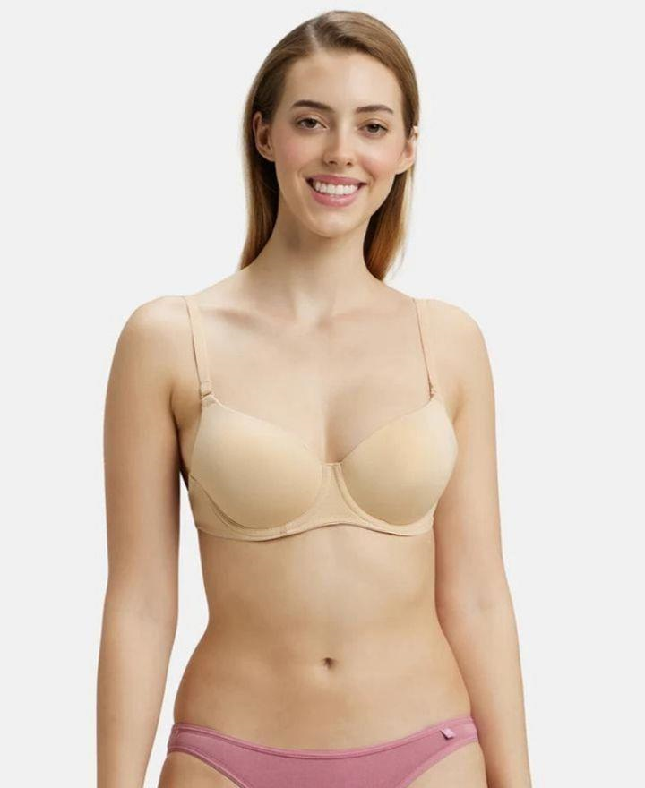 Jockey Women's Wired Padded Soft Touch Microfiber Elastane Stretch Medium Coverage Multiway Backless Bra