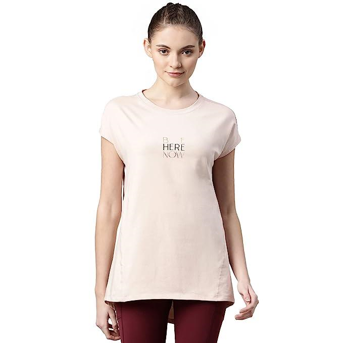 ENAMORE LADIES T-SHIRT R-NECK  DRY FIT COTTON SPANDEX WITH ANTIMICROBIAL FINISH ACTIVE STAY FRESH WORKOUT  T-SHIRT