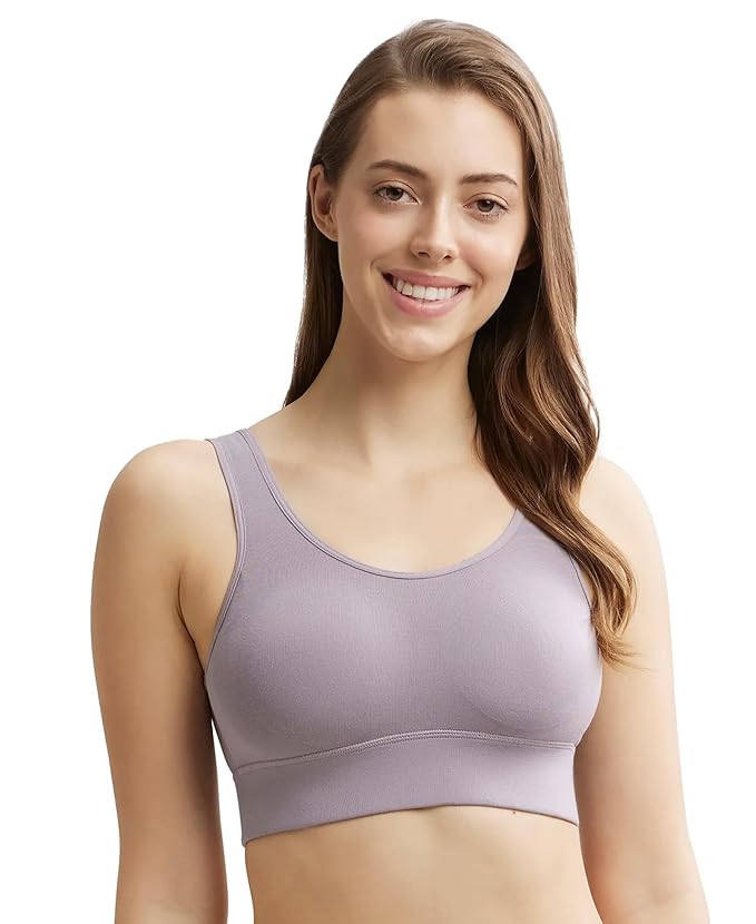 Jockey Women Rayon Lounge Bra | Wirefree | Padded | Full Coverage with Removable Pads | Tencel Lyocell Fabric