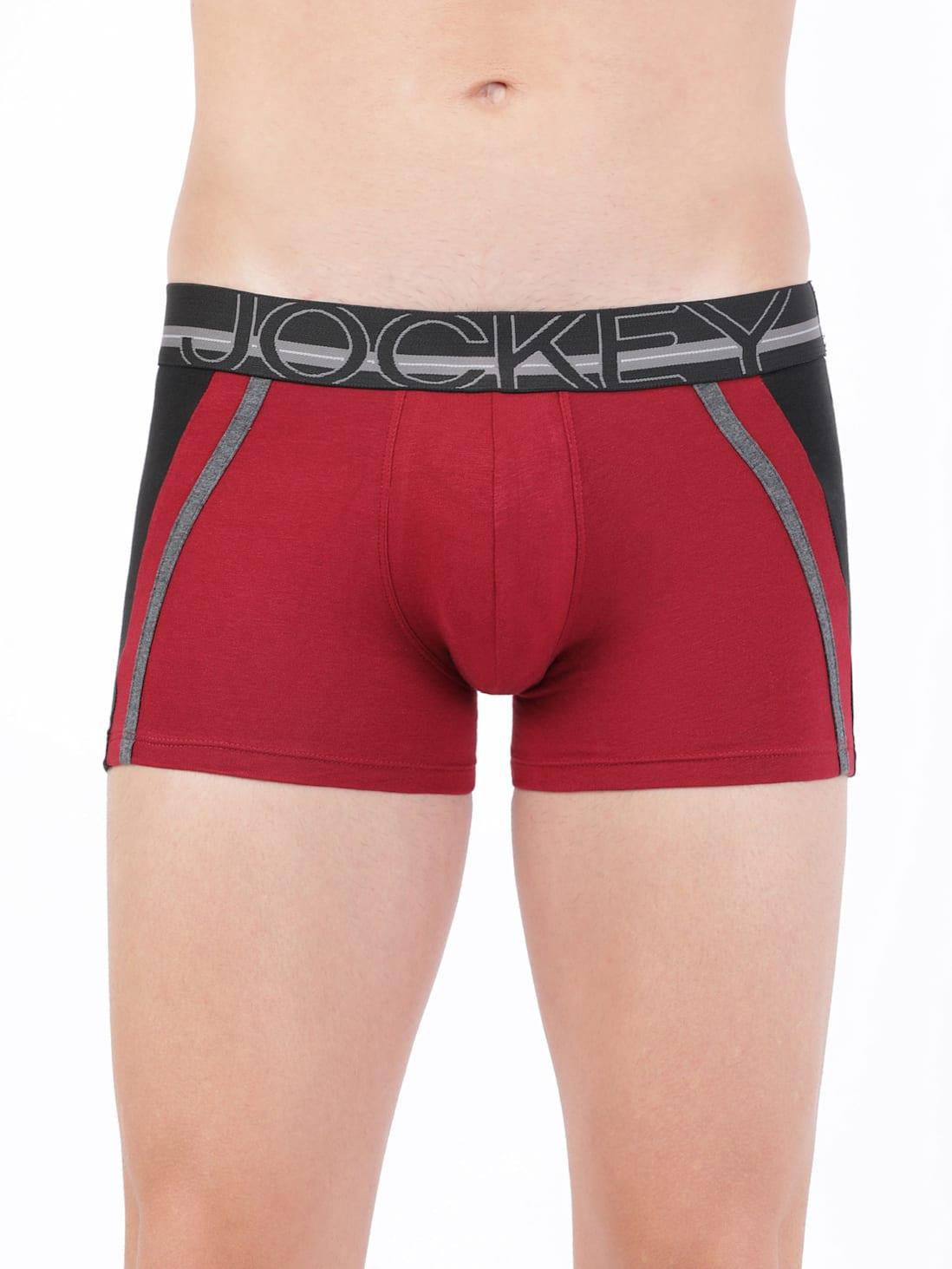 Jockey US21 Men's Super Combed Cotton Elastane Stretch Solid Trunk with Ultrasoft Waistband