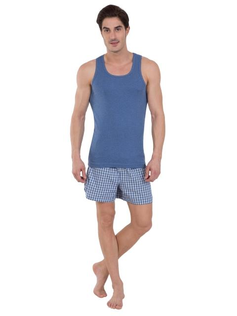 Jockey Men's Super Combed Cotton Rib Slim Fit Racer Back Styling Round Neck Gym Vest