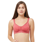 SOIE Women’s Full Coverage Minimizer Bra ,Non Padded, Non Wired,Nylon Spandex , Broad Cushioned Straps,High Side Coverage & Side Support