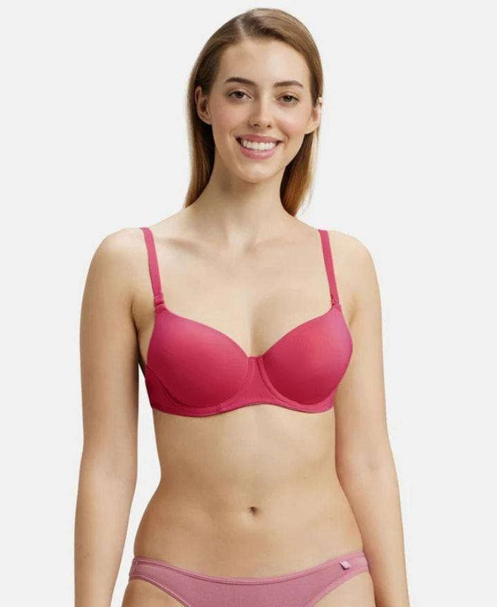 Jockey Women's Wired Padded Soft Touch Microfiber Elastane Stretch Medium Coverage Multiway Backless Bra