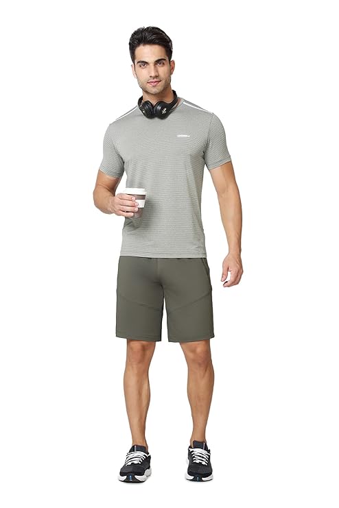 Van Heusen Active Men Knit Shorts - Polyester Spandex