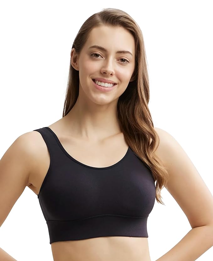 Jockey Women Rayon Lounge Bra | Wirefree | Padded | Full Coverage with Removable Pads | Tencel Lyocell Fabric