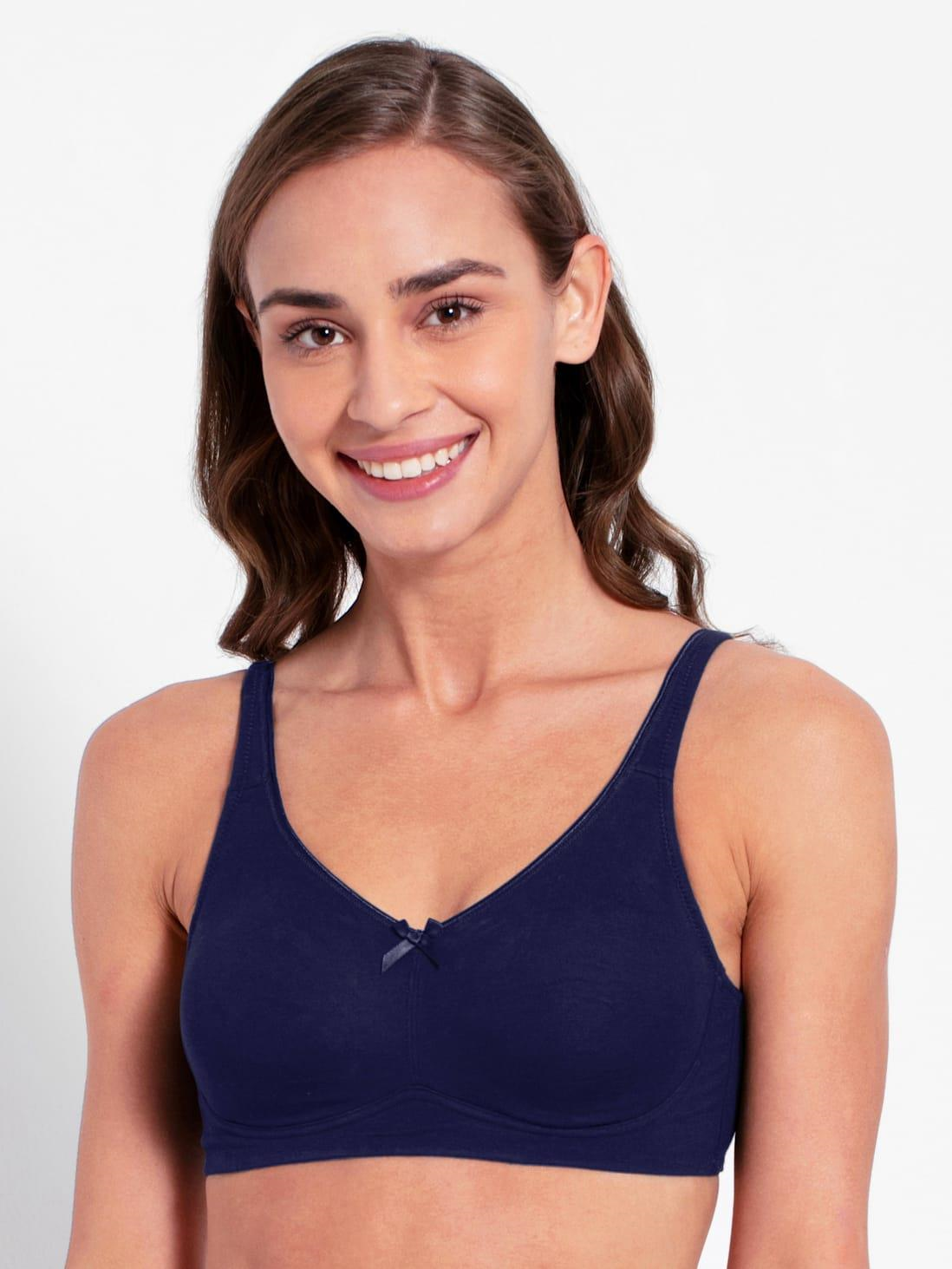 Jockey  Women's Everyday Bra | Wirefree | Non Padded | Full Coverage | Concealed Shaper Panel | Super Combed Cotton Elastane Fabric