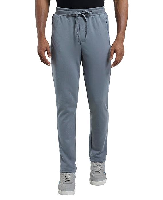 Jockey Men's Super Combed Cotton Rich Pique Interlock Fabric Slim Fit Mid Rise Trackpants with Side and Back Pockets