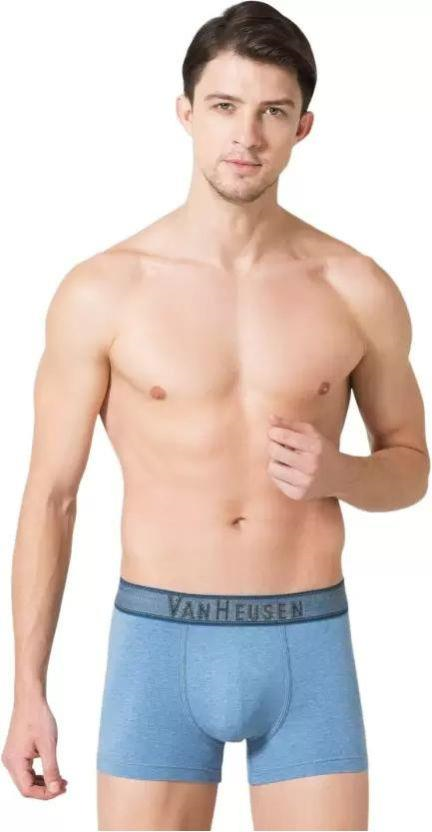 VH MEN TRUNK COTTON ELASTANE - DENIM JACQUARD WAIST, PLUSH BACK ELASTICIZED WAISTBAND TRUNK
