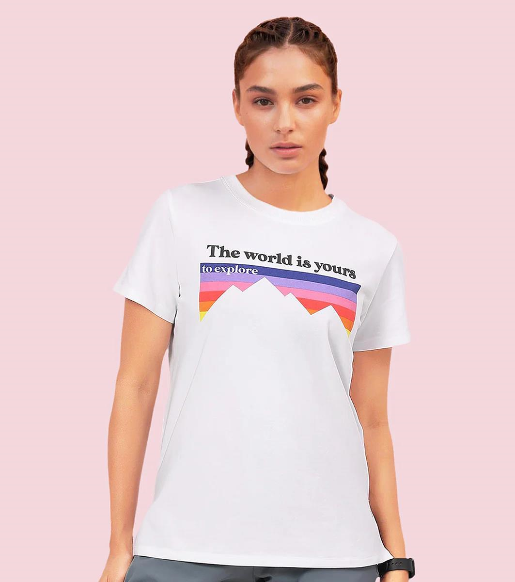 ENAMORE LADIES R-NECK SHORTS SLEEVE T-SHIRT