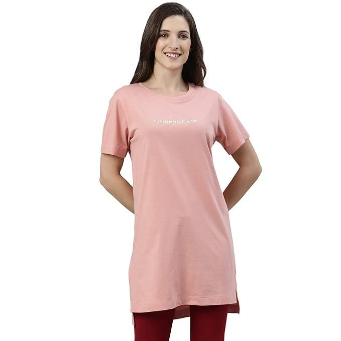 ENAMORE LADIES T-SHIRT MID-THIGH LENGTH R-NECK