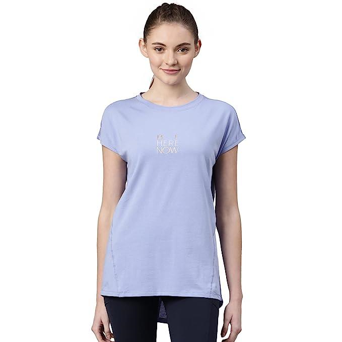 ENAMORE LADIES T-SHIRT R-NECK  DRY FIT COTTON SPANDEX WITH ANTIMICROBIAL FINISH ACTIVE STAY FRESH WORKOUT  T-SHIRT