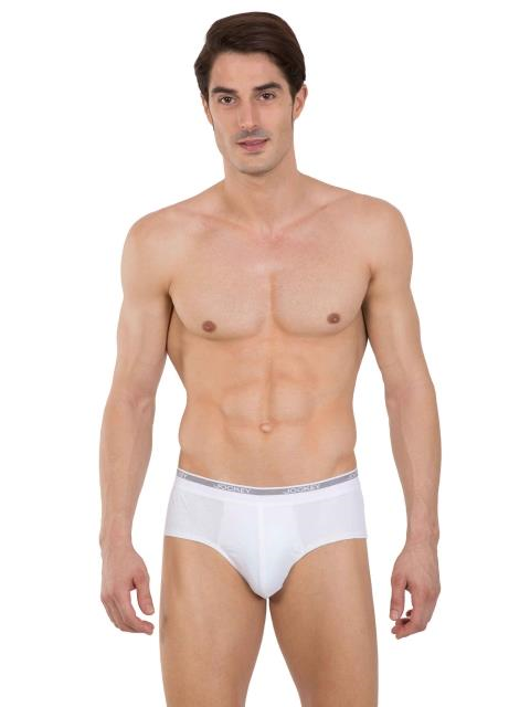 JOCKEY MEN'S  SQUARE CUT  WHITE BRIEF (PACK OF 2)