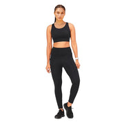 ENAMORE WOMEN'S QUICK DRY HIGH WAIST WORKOUT LEGGINGS WHITE ELASTICATED WAISTBAND