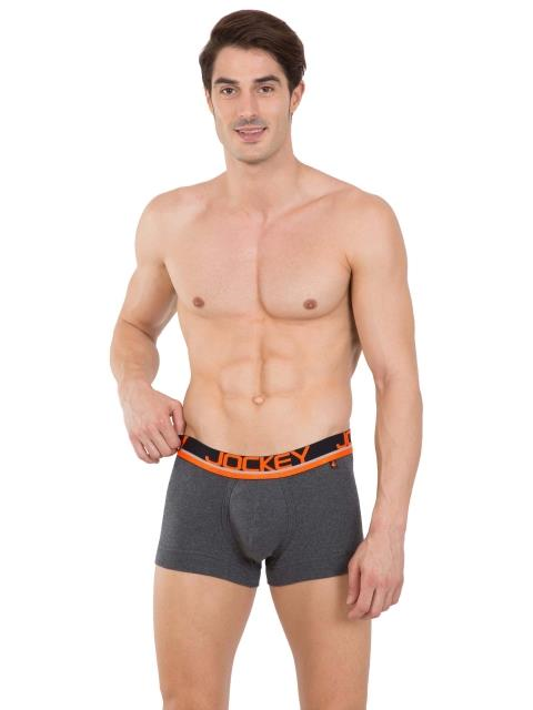 Jockey FP03 Men's Super Combed Cotton Rib Solid Trunk with Ultrasoft Waistband
