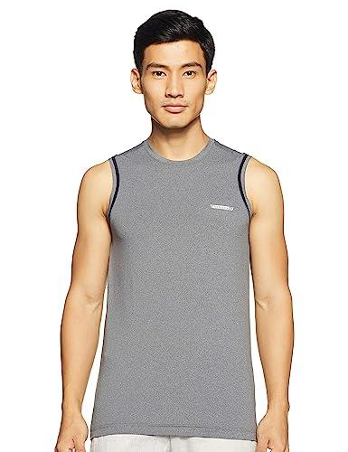 Van Heusen Athleisure Men's Polyester Regular Fit Van Heusen Active Sports Swift Dry Vest - Odour Shield, Lightweight