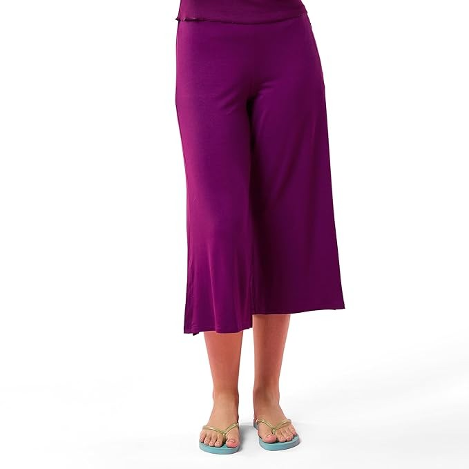 ENAMORE LADIES CAPRI VISCOSE STRETCH JERSEY ZIPPER POCKET CAPRI