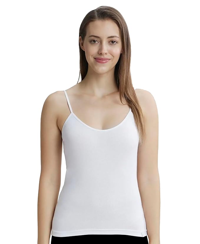Jockey  Women's Super Combed Cotton Rib Regular Fit Camisole with Adjustable Straps