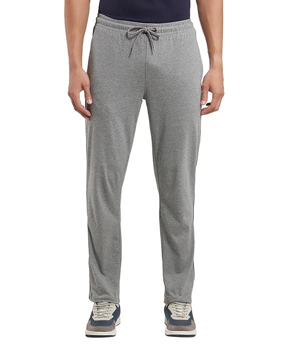 Jockey Men's Super Combed Cotton Rich Regular Fit Mid Rise Trackpants with Side Pockets