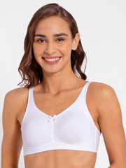 Jockey  Women's Everyday Bra | Wirefree | Non Padded | Full Coverage | Concealed Shaper Panel | Super Combed Cotton Elastane Fabric