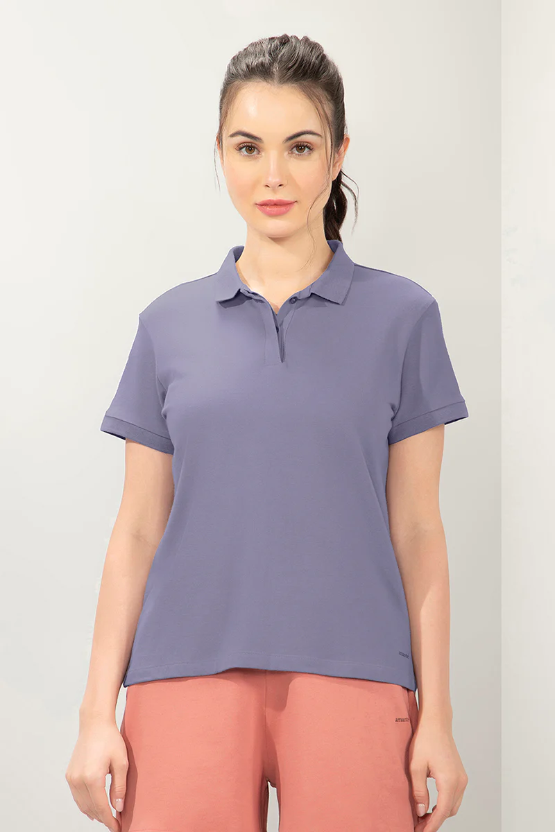 AMANTE WOMEN ELEMENTS CLASSIC POLO T-SHIRT