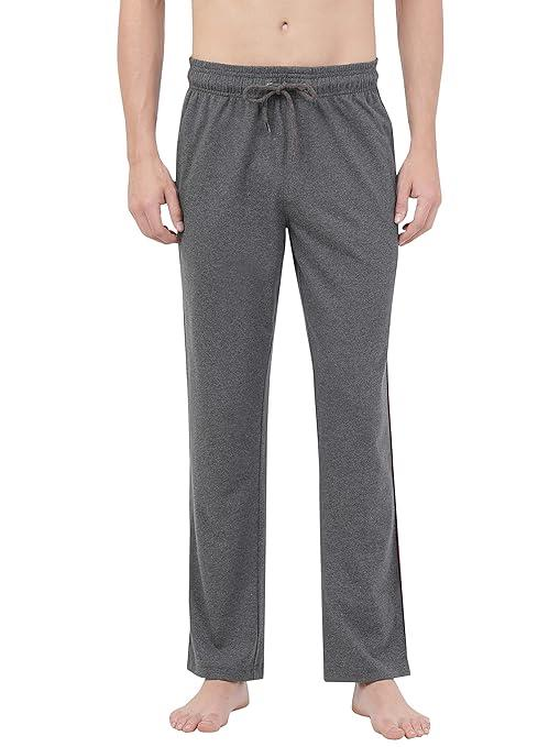 Jockey Men's Super Combed Cotton Rich Regular Fit Mid Rise Trackpants with Side Pockets