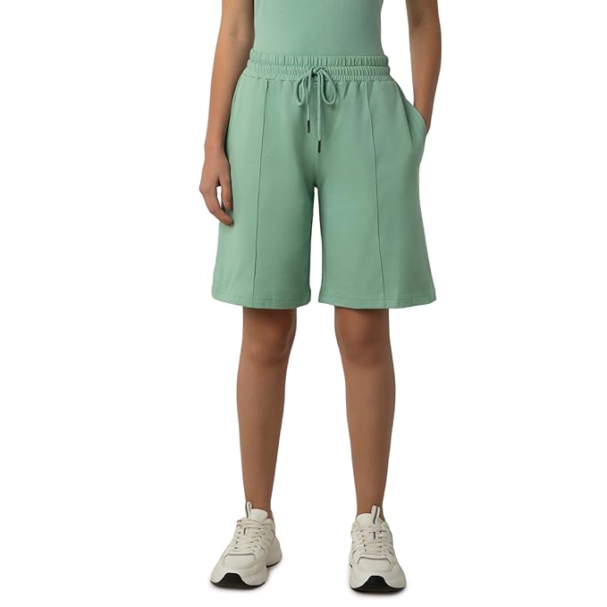 AMANTE LADIES SHORT STRETCH COTTON FABRIC RALEXED FIT KNEE LENGH ELENENTS SHORT