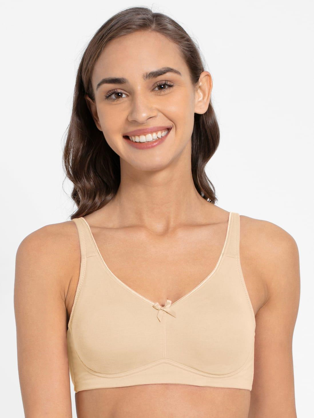 Jockey  Women's Everyday Bra | Wirefree | Non Padded | Full Coverage | Concealed Shaper Panel | Super Combed Cotton Elastane Fabric