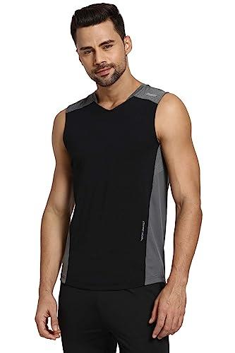 Van Heusen Men Engineered Vest - Polyester Spandex - Swift Dry, High Stretch, Mesh Ventilated