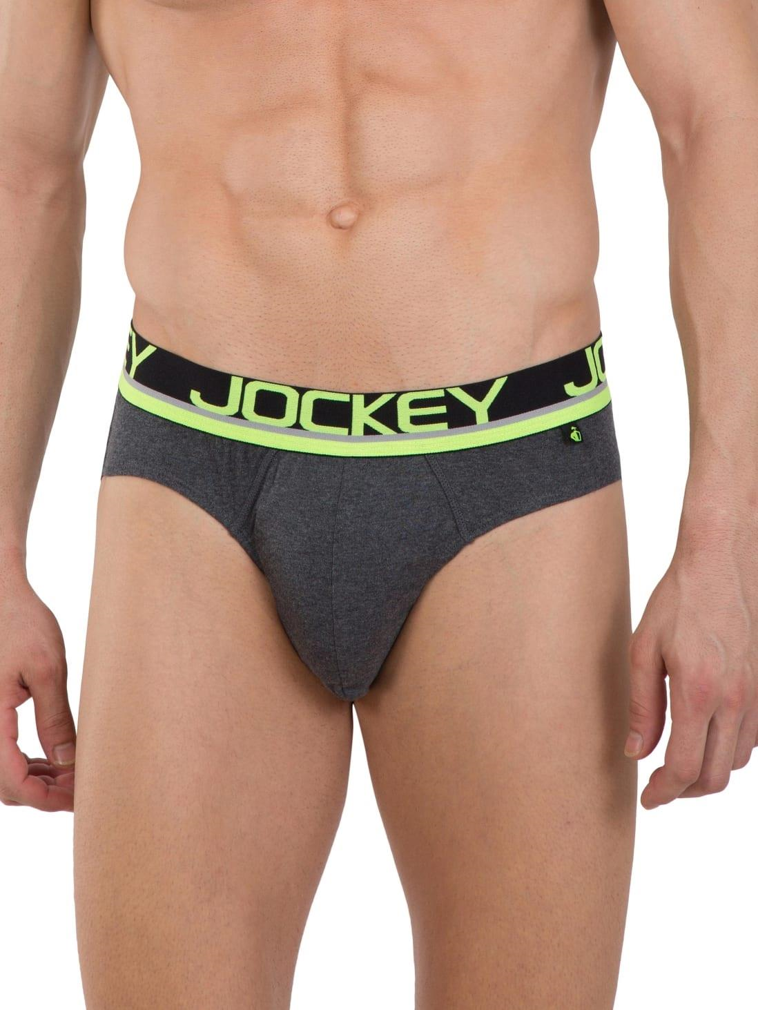 Jockey FP02 Men's Super Combed Cotton Rib Solid Brief with Ultrasoft Waistband