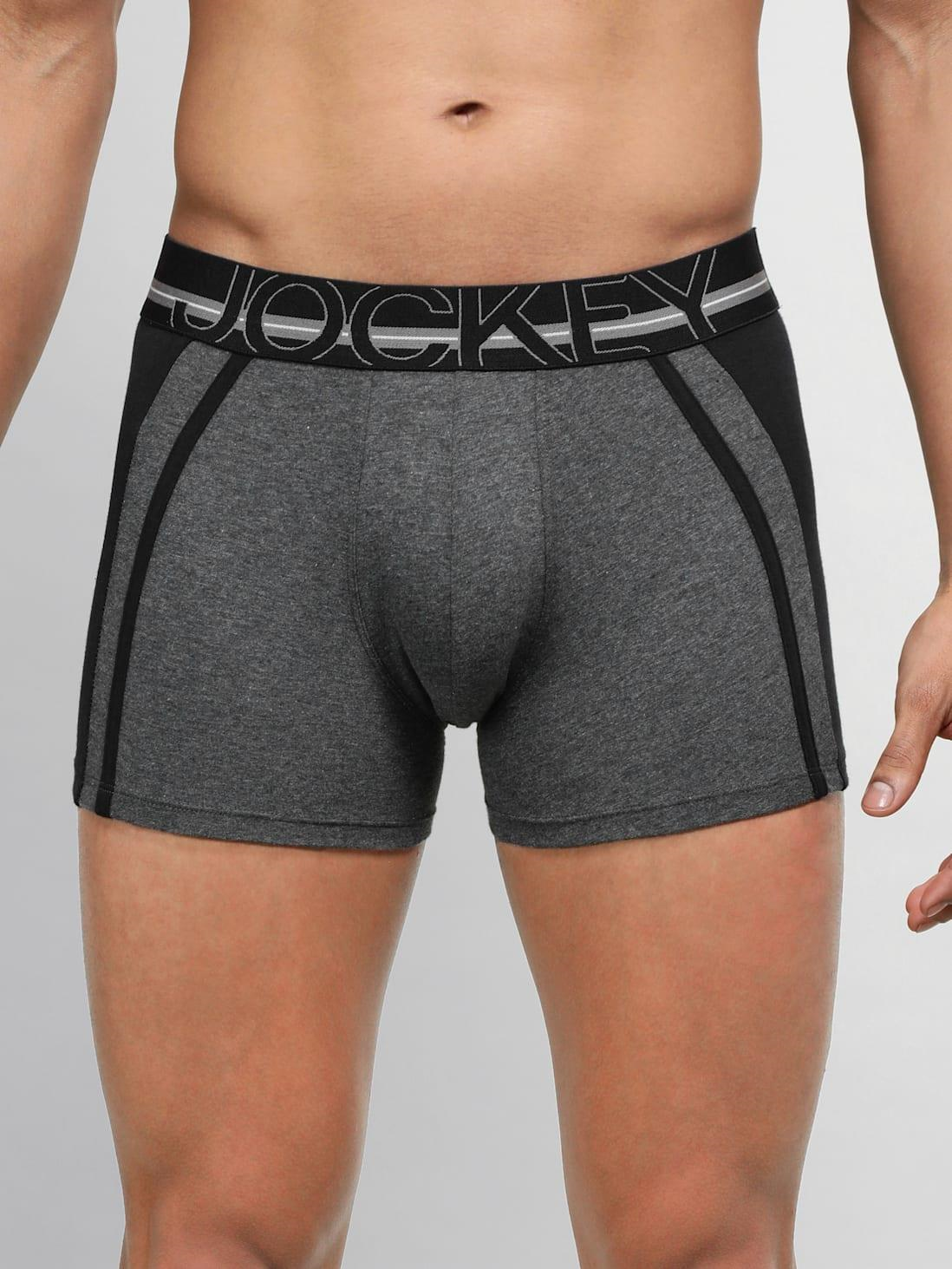 Jockey US21 Men's Super Combed Cotton Elastane Stretch Solid Trunk with Ultrasoft Waistband