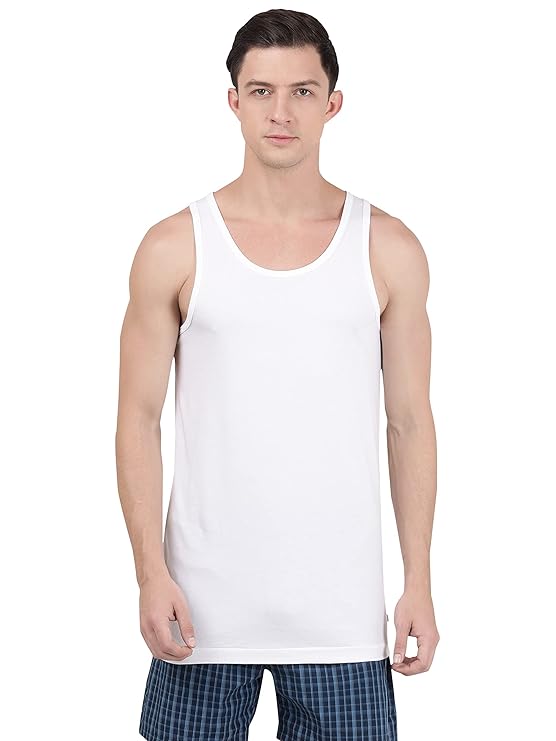 Jockey  Men's Super Combed Cotton Round Neck Sleeveless Vest  (Pack of 3)