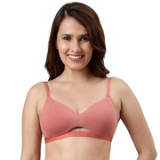 Enamor Innovations Cloudsoft, Invisi Neckline Women's Cotton Everyday T-Shirt Bra - Padded, Wirefree, Medium Coverage