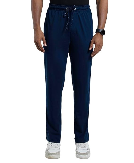 Jockey Men's Super Combed Cotton Rich Regular Fit Mid Rise Trackpants with Side Pockets