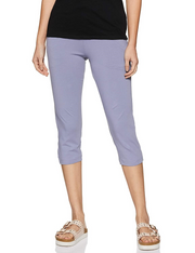 Van Heusen Women's Relaxed Fit High Rise Smart Tech+ Easy Stain Release Solid Lounge Capri